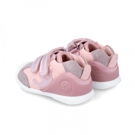 Παιδικό δερμάτινο ροζ sneaker για κορίτσια Biomecanics 231111-C